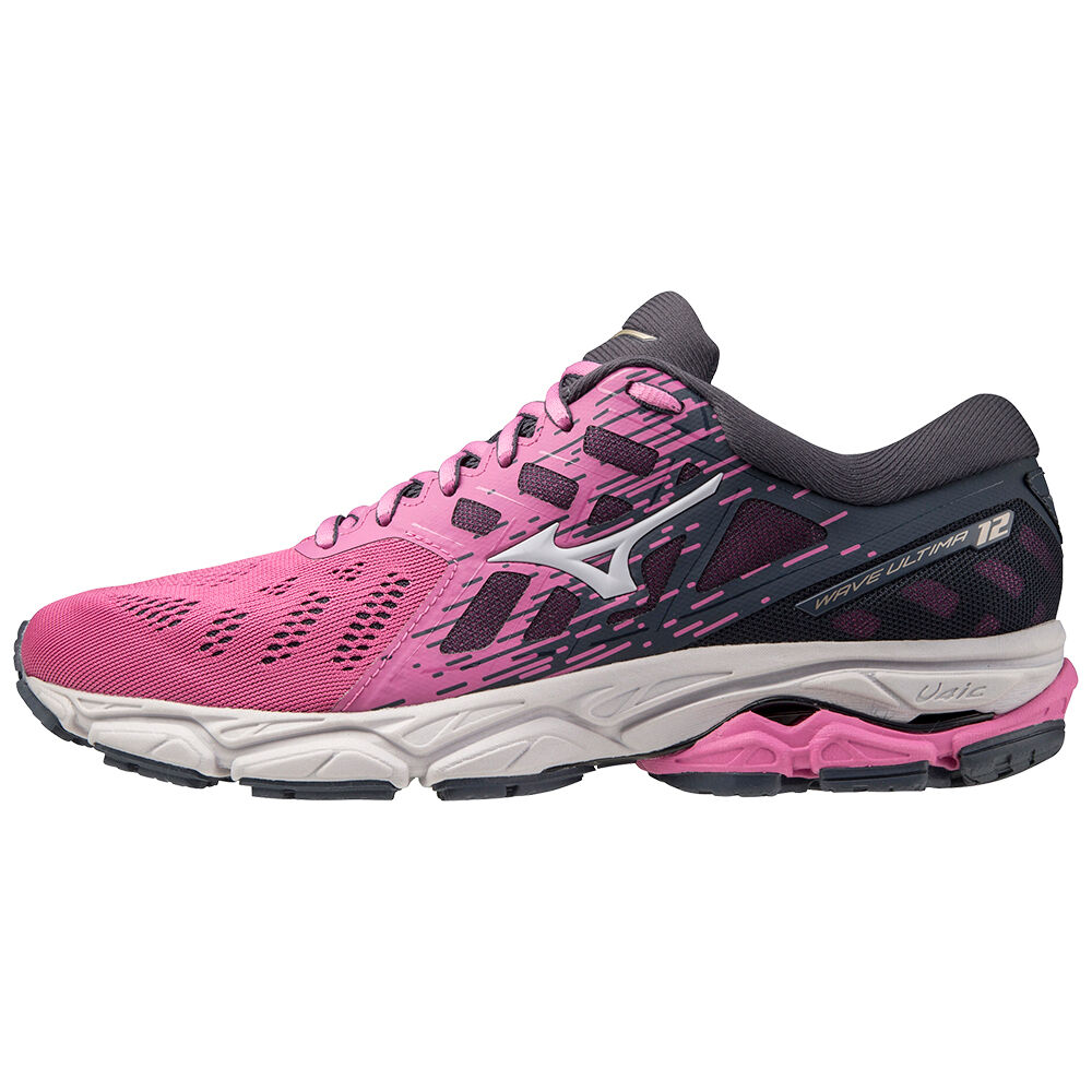 Sapatilhas Running Mizuno Wave Ultima 12 - Mulher - Rosa/Branco/Azul Marinho - WTURH7340